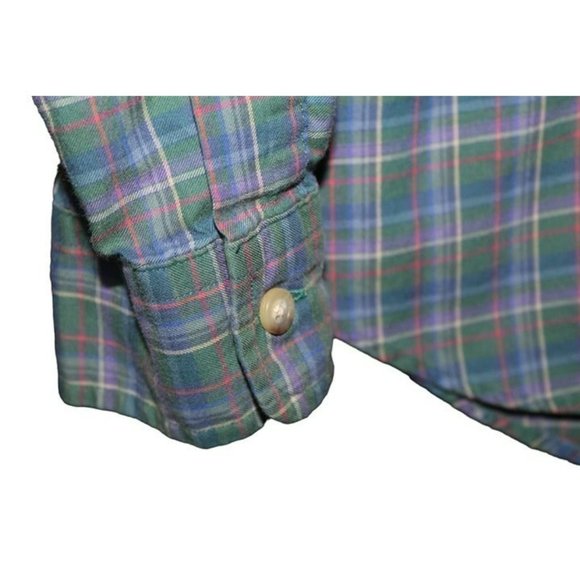 Ralph Lauren Green Red Blue Button Down / Size: M/ Rn#41381 - Picture 5 of 12
